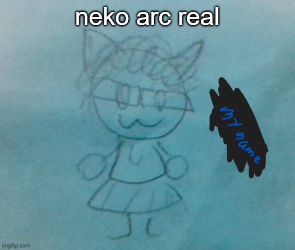 bda neko arc | neko arc real | image tagged in bda neko arc | made w/ Imgflip meme maker