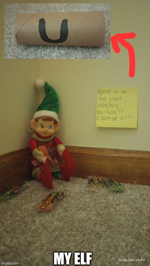 MY ELF | image tagged in elf on the shelf | made w/ Imgflip meme maker