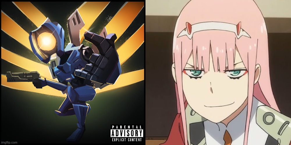 image tagged in v1 gaming,zero two | made w/ Imgflip meme maker