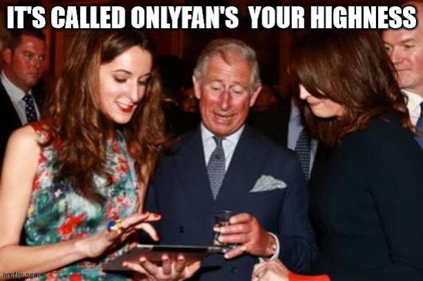 OnlyFans Your Highness | image tagged in onlyfans,king charles,models,modern society,strong and brave | made w/ Imgflip meme maker