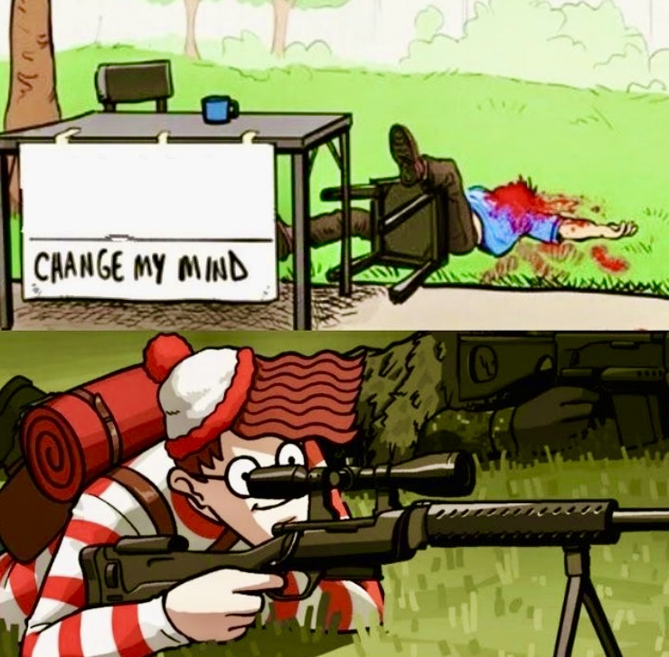 Waldo Sniper Blank Meme Template