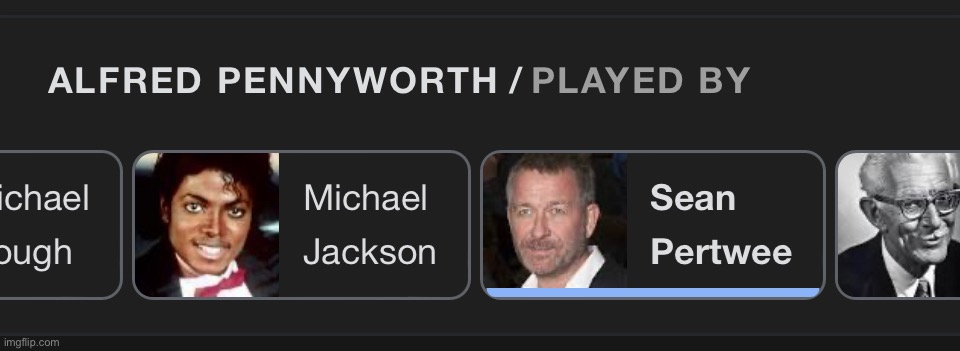 Alfred penny worth was players by BLOODY MICHEAL JACKSON? | made w/ Imgflip meme maker