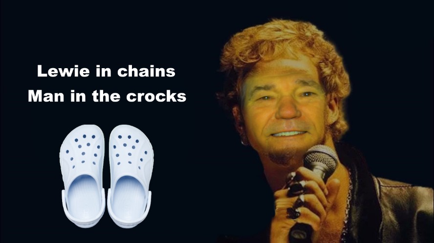 man in the crocks | image tagged in spoof,alice in chains,silly | made w/ Imgflip meme maker
