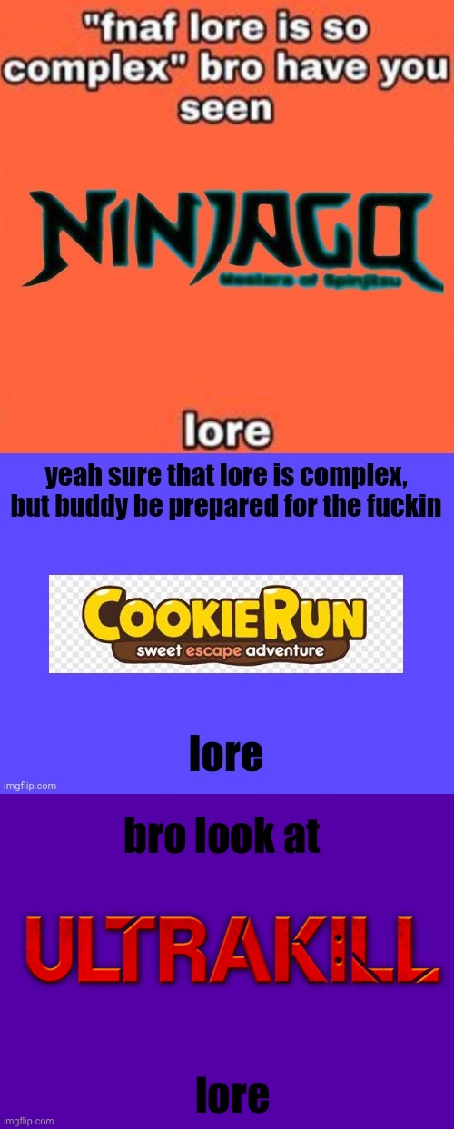 god has abandoned humanity after they discovered hell | bro look at; lore | image tagged in purple blank | made w/ Imgflip meme maker