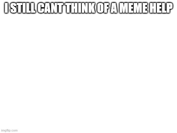HELLPPP!!!! PLS | I STILL CANT THINK OF A MEME HELP | image tagged in help | made w/ Imgflip meme maker