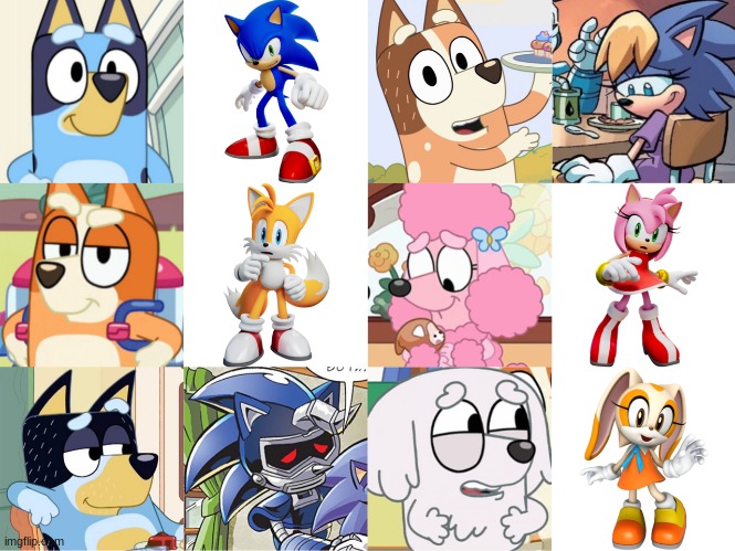 so are you telling me that bluey characters were inspired by sonic characters? | image tagged in sonic/bluey comparison | made w/ Imgflip meme maker