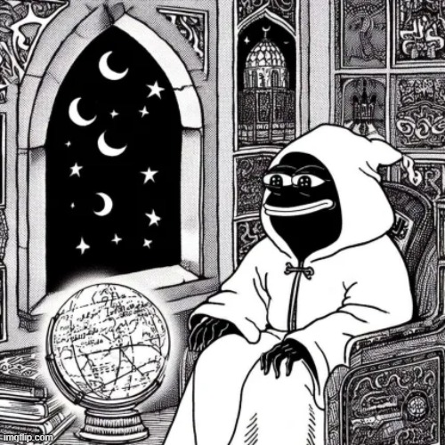 black and white pepe wizard | made w/ Imgflip meme maker