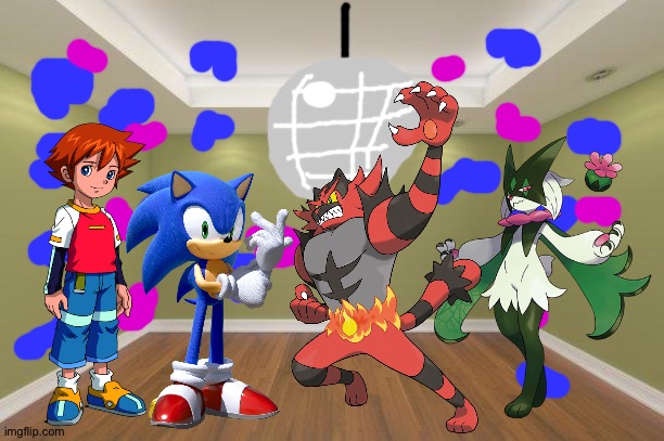 Sonic and Friends enjoying a disco dance party | image tagged in empty room,sonic the hedgehog,sonic x,pokemon,crossover | made w/ Imgflip meme maker