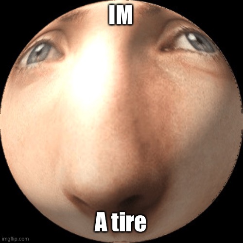 logan ball | IM; A tire | image tagged in logan ball | made w/ Imgflip meme maker