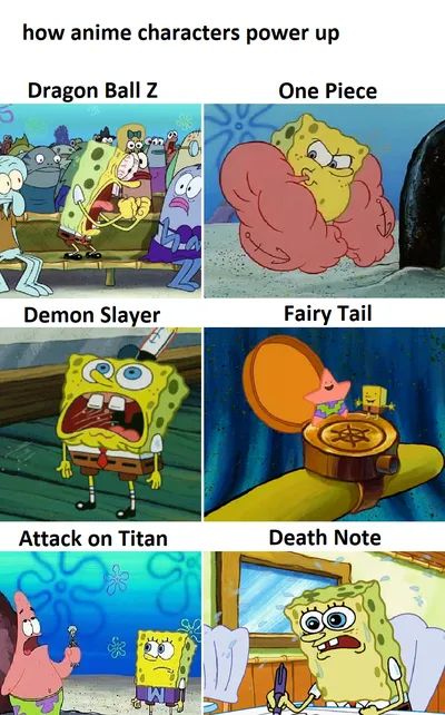 Anime SpongeBob Blank Meme Template