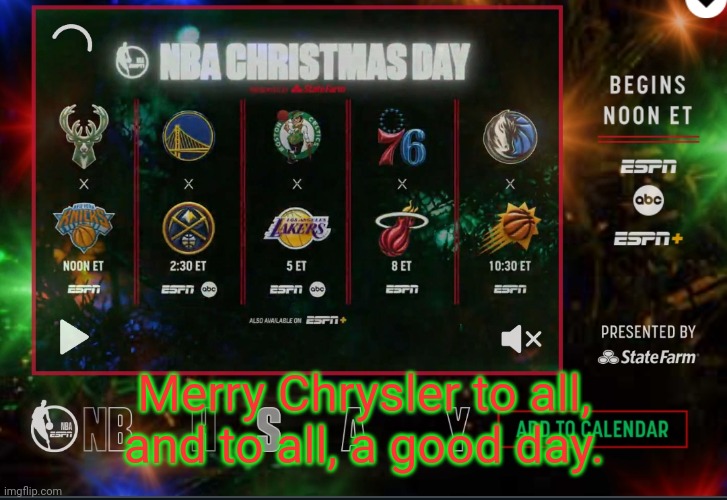 The | Merry Chrysler to all, and to all, a good day. | image tagged in the | made w/ Imgflip meme maker