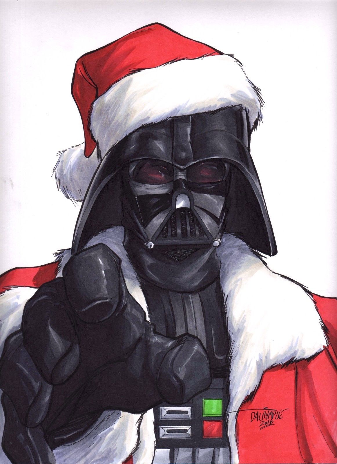 Santa Vader Blank Meme Template