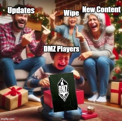Just a joke for DMZ players. | New Content; Updates; Wipe; DMZ Players | image tagged in dmz,mw3 | made w/ Imgflip meme maker