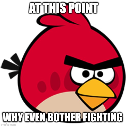 Red | AT THIS POINT WHY EVEN BOTHER FIGHTING | image tagged in red | made w/ Imgflip meme maker