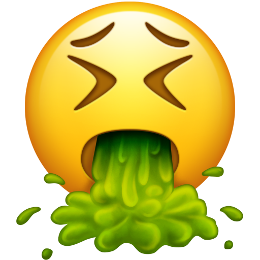Face with Open Mouth Vomiting Blank Meme Template