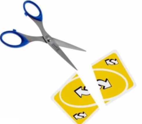 High Quality scissors beats uno reverse Blank Meme Template