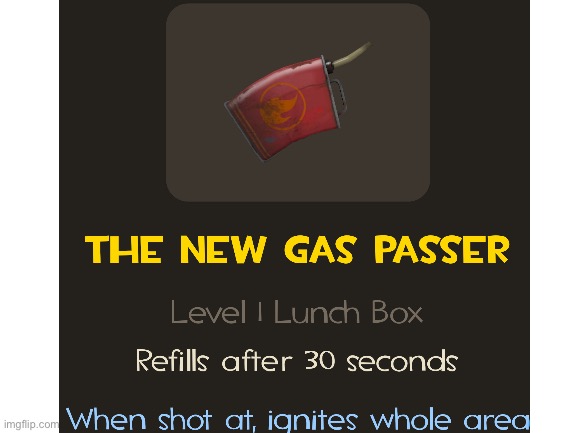 So I fixed the gas passer | image tagged in blank white template | made w/ Imgflip meme maker