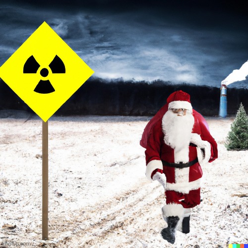 Santa Claus is coming to MSMG!! | image tagged in santa,radioactive | made w/ Imgflip meme maker