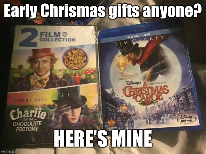 I have 2 Christmases, or holidays. | Early Chrismas gifts anyone? HERE’S MINE | image tagged in christmas presents,christmas gifts | made w/ Imgflip meme maker