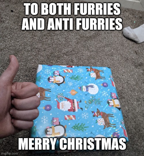 TO BOTH FURRIES AND ANTI FURRIES; MERRY CHRISTMAS | made w/ Imgflip meme maker