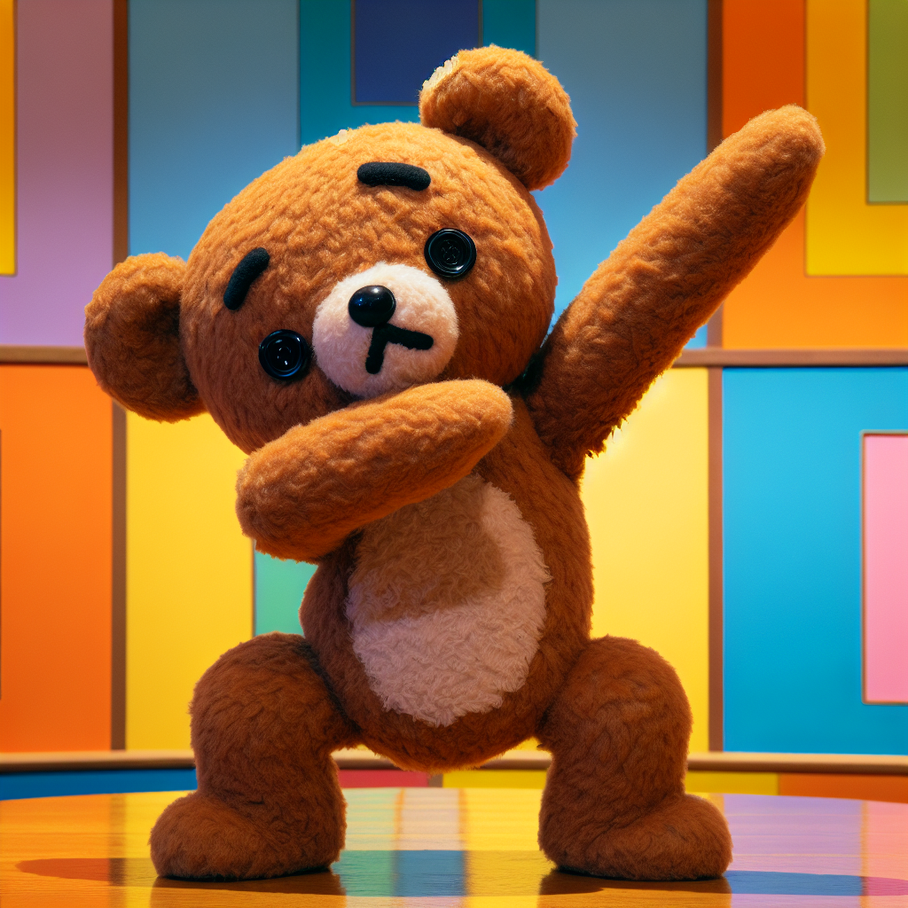 A.I generated Teddy bear dabbing Blank Meme Template