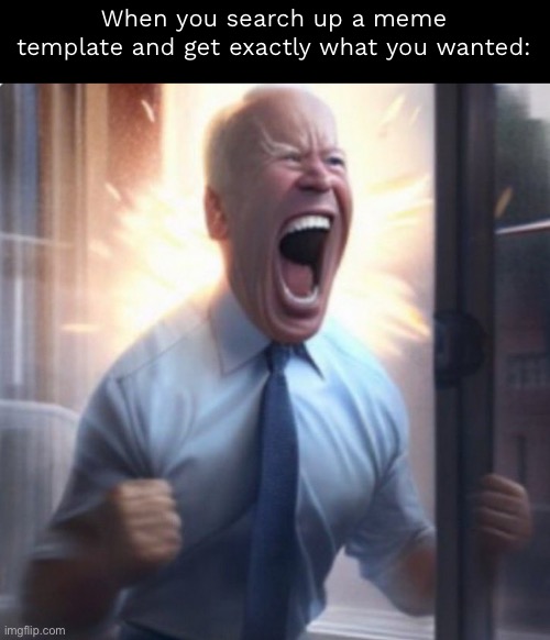 Me fr | When you search up a meme template and get exactly what you wanted: | image tagged in biden lets go | made w/ Imgflip meme maker