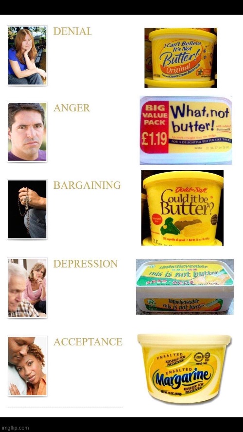 5 stages of butter | made w/ Imgflip meme maker
