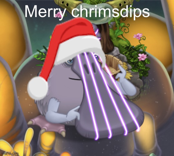 Chrimsdips | Merry chrimsdips | image tagged in timothy the pluckbill,christmas | made w/ Imgflip meme maker