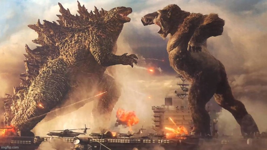 Godzilla vs. Kong | image tagged in godzilla vs kong | made w/ Imgflip meme maker