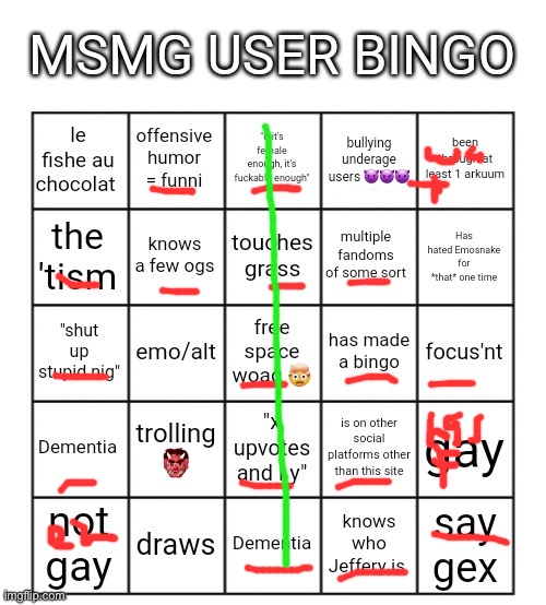 Did this cause I bored | image tagged in msmg user bingo | made w/ Imgflip meme maker