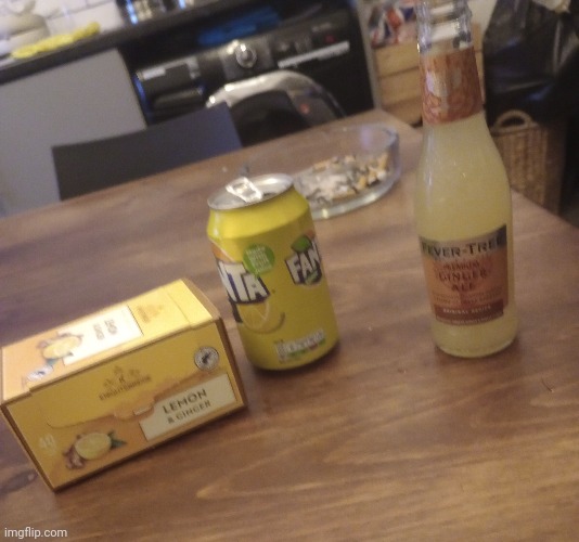 I made ginger ale with lemon Fanta and ginger tea! | made w/ Imgflip meme maker