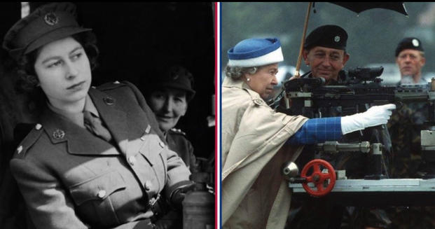 Queen Elizabeth II Military badass JPP Blank Meme Template