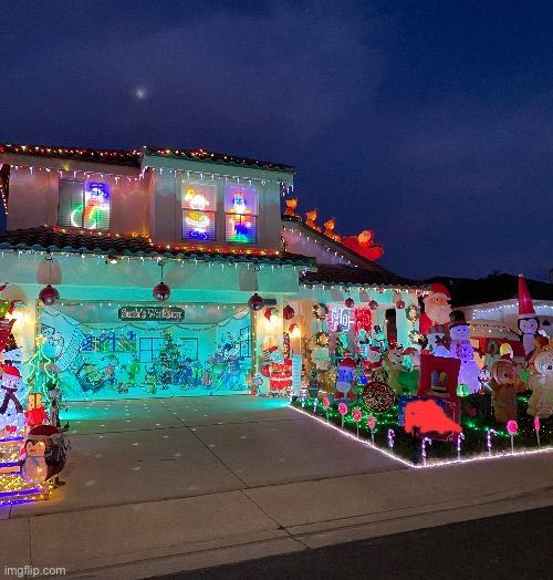 my coworker’s house | image tagged in picture,decked out,merry christmas | made w/ Imgflip meme maker