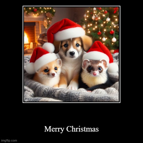 Merry Christmas | Merry Christmas | image tagged in funny,demotivationals,ai made by me,dog | made w/ Imgflip demotivational maker