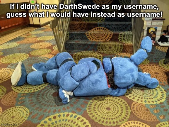 no title | If I didn’t have DarthSwede as my username, guess what I would have instead as username! | image tagged in no title | made w/ Imgflip meme maker