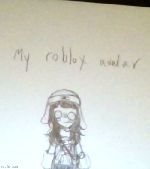 drew my roblox avater | made w/ Imgflip meme maker