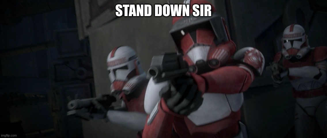 commander fox | STAND DOWN SIR | image tagged in commander fox | made w/ Imgflip meme maker