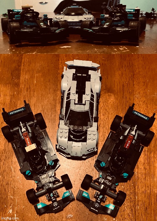 My Christmas present haul (the F1 car on the left is my brother’s) | image tagged in lego,christmas,car,formula 1,mercedes | made w/ Imgflip meme maker