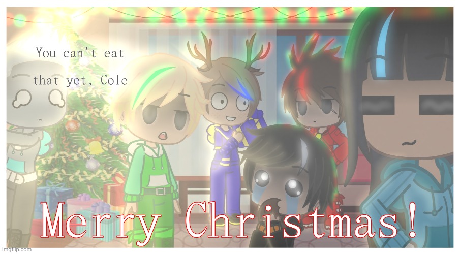 Christmas Edit! (Merry Christmas to those who celebrate it!) | image tagged in ninjago,gacha club,christmas,edit | made w/ Imgflip meme maker