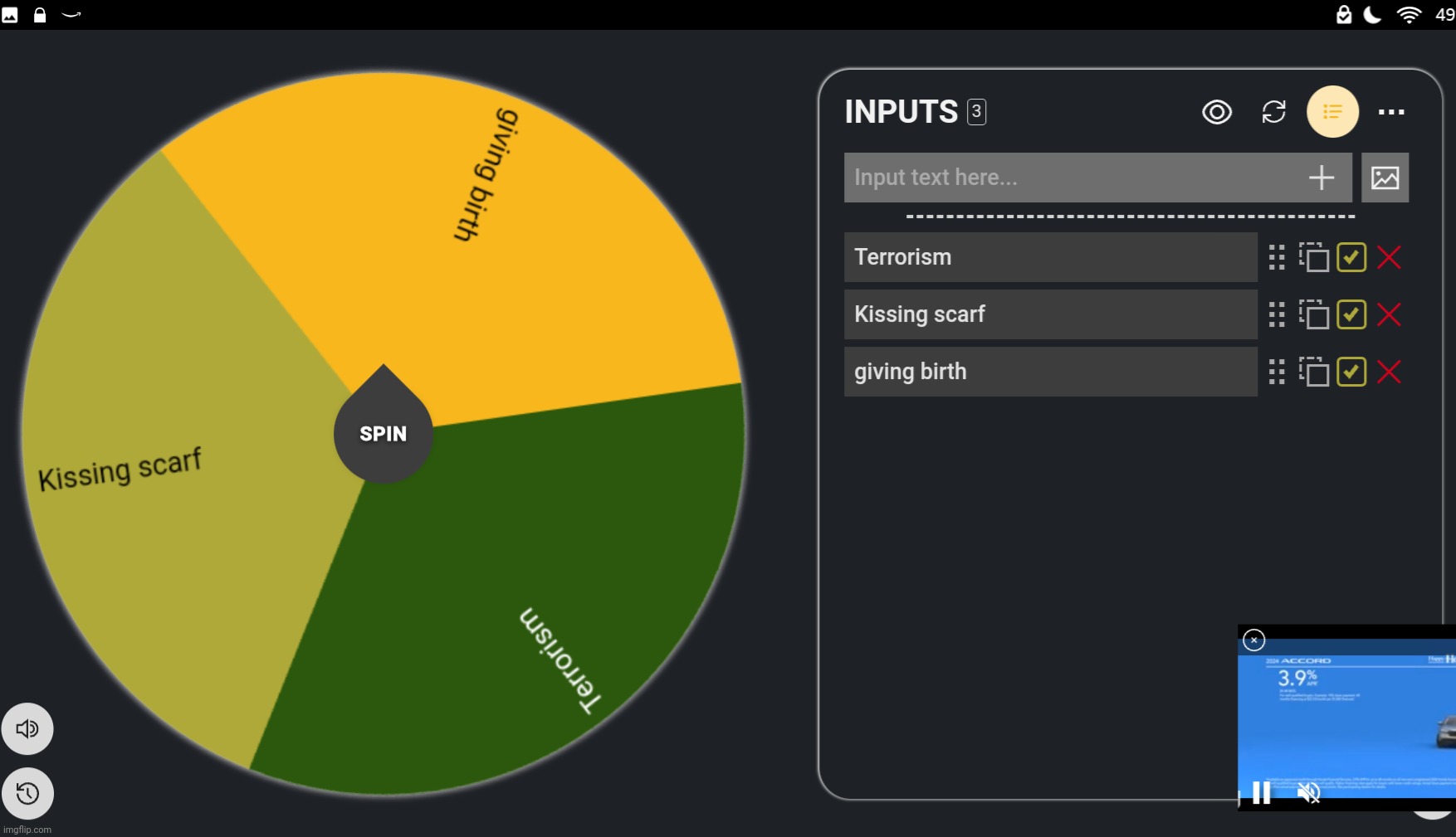 From the submissions of what you guys drew of covii since noone got up votes within the time window it's the elimination wheel | made w/ Imgflip meme maker