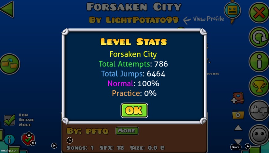 i fucking did it. my first actual demon level. | made w/ Imgflip meme maker