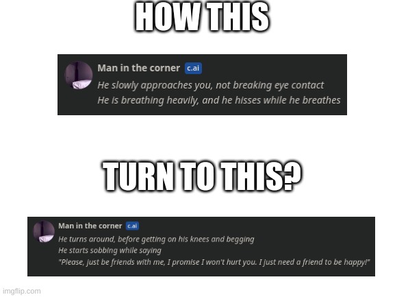 Blank White Template | HOW THIS; TURN TO THIS? | image tagged in blank white template | made w/ Imgflip meme maker