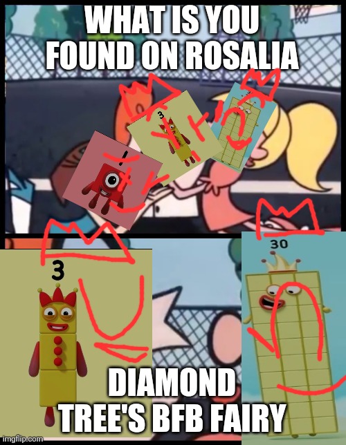 Thirty want something | WHAT IS YOU FOUND ON ROSALIA; DIAMOND TREE'S BFB FAIRY | image tagged in memes,say it again dexter | made w/ Imgflip meme maker