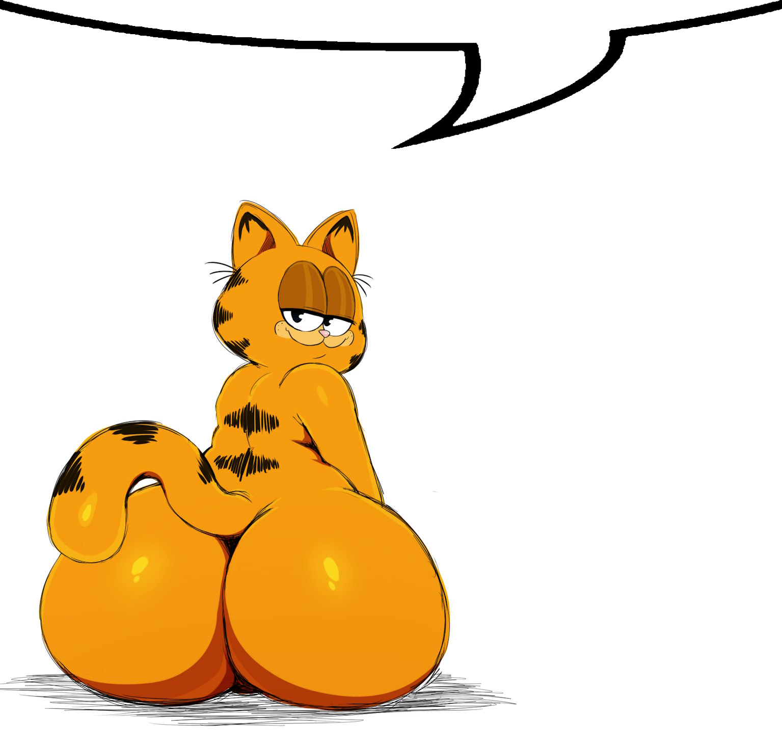 sssonic2 garfield speech bubble gif Blank Meme Template