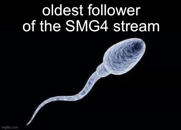 smg4, glitch, and all that shit is dead as hell | oldest follower of the SMG4 stream | image tagged in da sperm | made w/ Imgflip meme maker