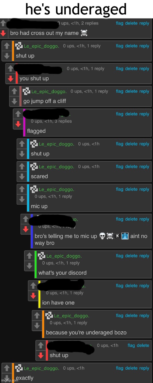 he's underaged | made w/ Imgflip meme maker