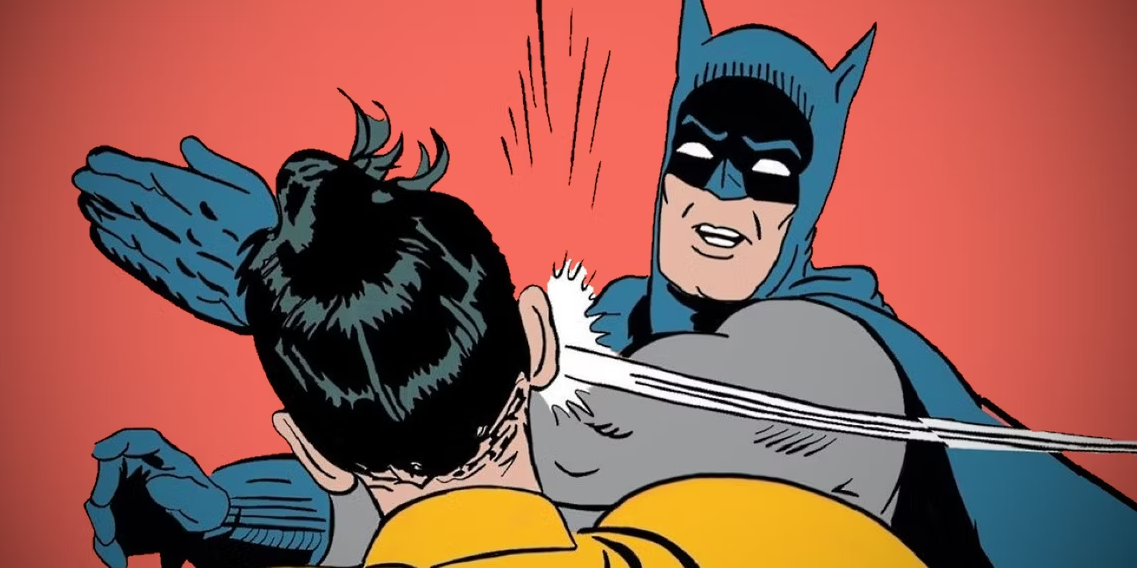 batman slapping robin Blank Meme Template