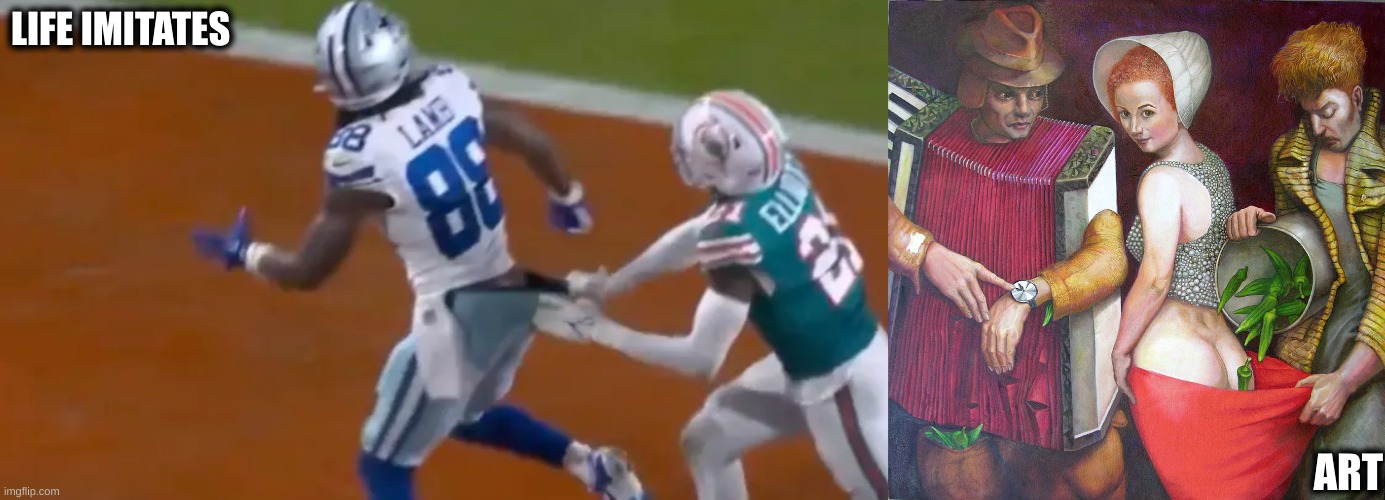 Merry Christmas Miami | LIFE IMITATES; ART | image tagged in nfl memes,nfl referee,modern art | made w/ Imgflip meme maker