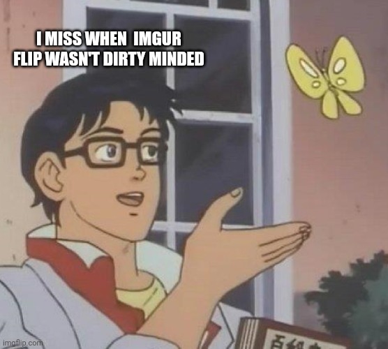 This is mine | I MISS WHEN  IMGUR FLIP WASN'T DIRTY MINDED | image tagged in memes,is this a pigeon | made w/ Imgflip meme maker