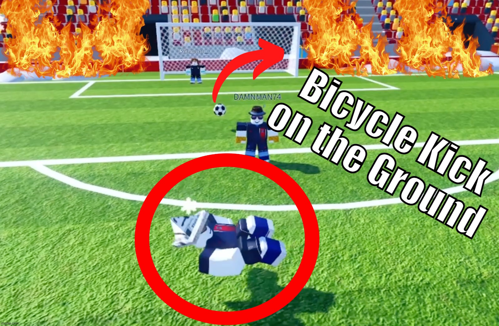 Rate the thumbnail out of 10 | Bicycle Kick on the Ground | made w/ Imgflip meme maker